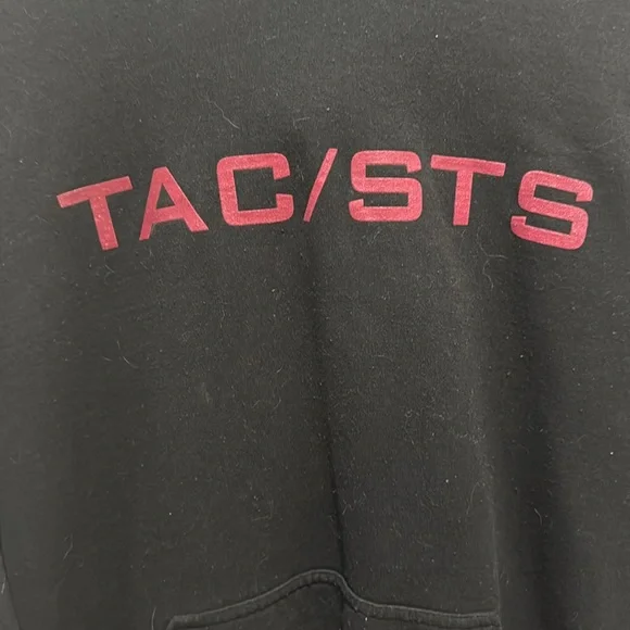 GILDAN L/S Hoodie TAC/STS Black L Large GUC Skull Beret Sword Logo - Picture 4 of 9